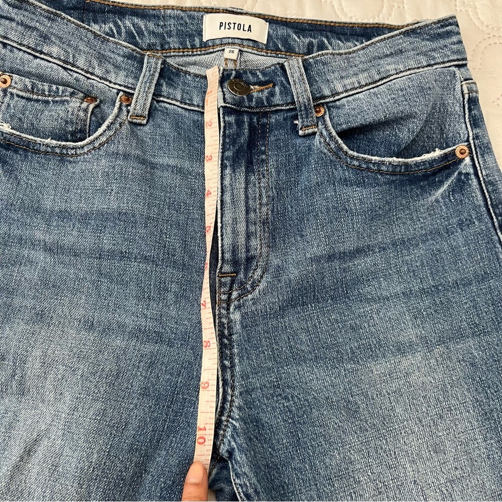 Pistola Lennon High Rise Crop Boot Jeans 26 Distressed in Meyer Wash - Picture 6 of 16